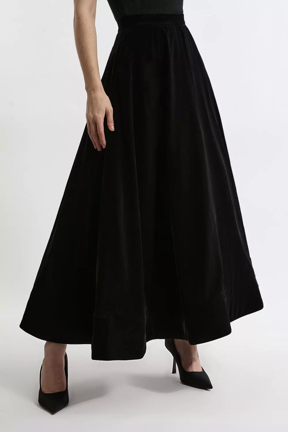 Lydia Millen Petite Velvet Woven Prom Maxi Skirt Karen Millen